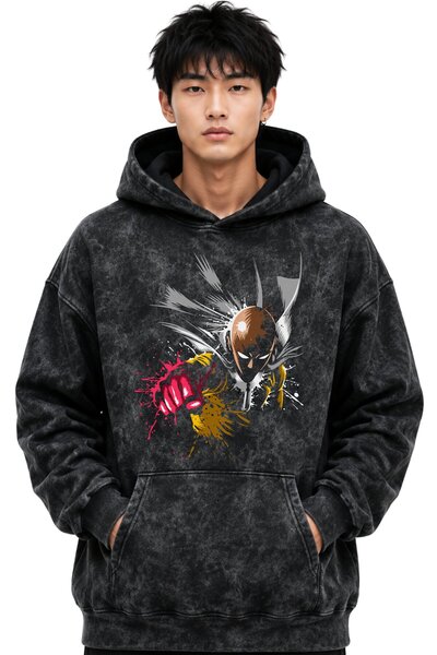 SEVBANO One Punch Man Saitama Anime Printed Unisex Oversize Washable Premium ...