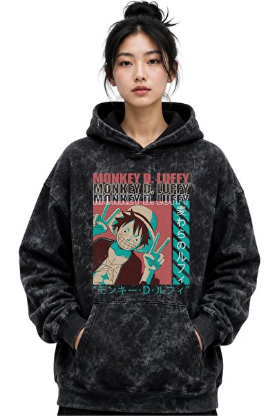 SEVBANO Monkey D. Luffy One Piece Anime Printed Unisex Oversize Washable Prem...