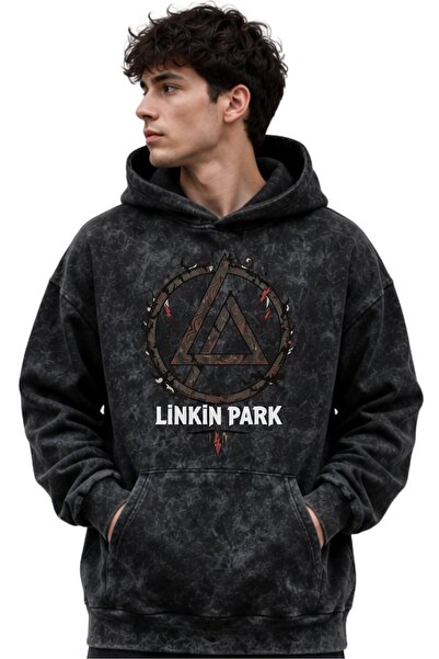 SEVBANO Hanorac cu glugă premium, lavabil, oversize, unisex, cu imprimeu Link...