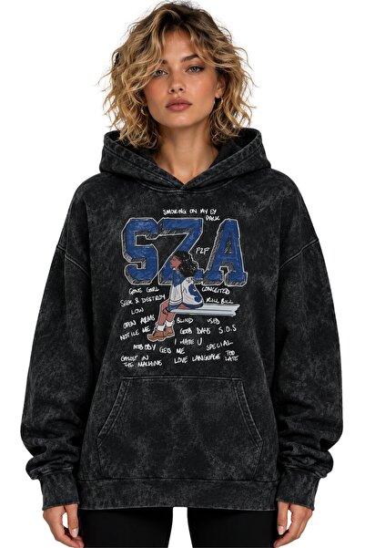 SEVBANO Φούτερ με κουκούλα SZA Rapper Singer με στάμπα, Unisex, Oversize, Pre...
