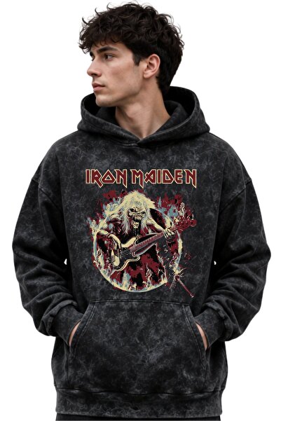 SEVBANO Iron Maiden Ροκ Μέταλ Μουσικό Συγκρότημα με Στάμπα Unisex Oversize Pr...