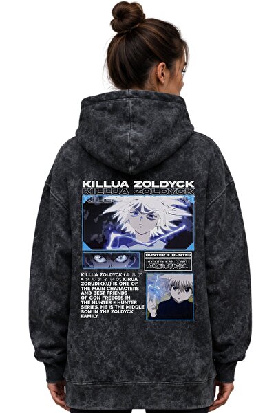 SEVBANO Hanorac cu glugă unisex, supradimensionat, imprimat cu anime-ul Hunte...
