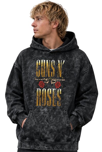 SEVBANO Guns N' Roses Rock Metal Music Band Printed Unisex Oversize Washable ...