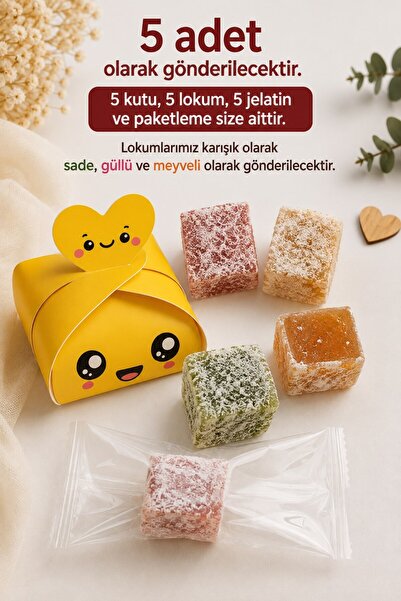 Emtory Home Emoji Kutulu Lokum Hediye - Mevlid Hediye - Hediyelik Taze Lokum ...