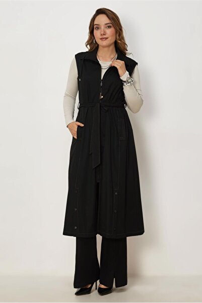 Alvina Vest with Belt and Rivet Details 46610