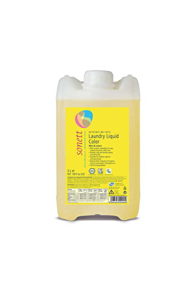 Sonett Detergent Lichid pentru Rufe Colorate cu Menta si Lamaie /Bio 5L