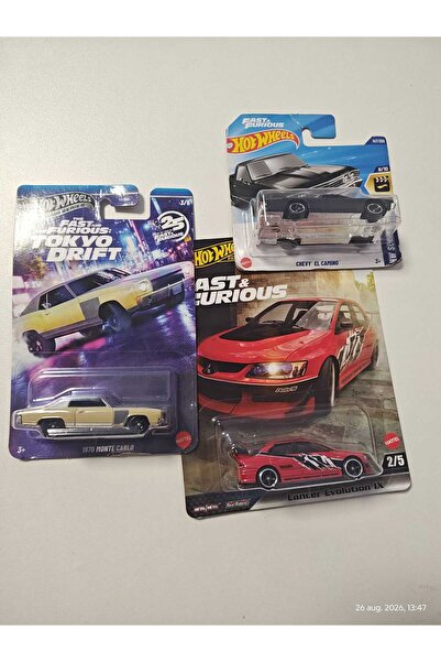 Hotwhells Set 3 Mașinuțe Hot Wheels Fast & Furious – Tokyo Drift – Ediție Colecționari