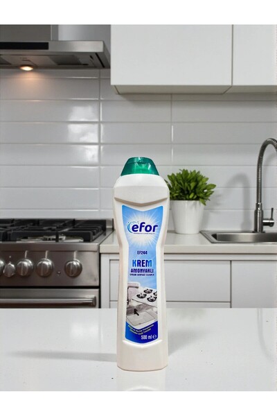 Efor Amonyaklı Krem Temizleyici 500 ml | Mutfak ve Banyo İçin Ovma Kremi, Yağ...