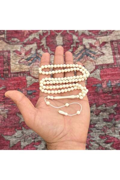 OEMS سبحة عظم جمل من الخامات الطبيعية عدد الخرز 99 مقاس الخرز 6 ملي