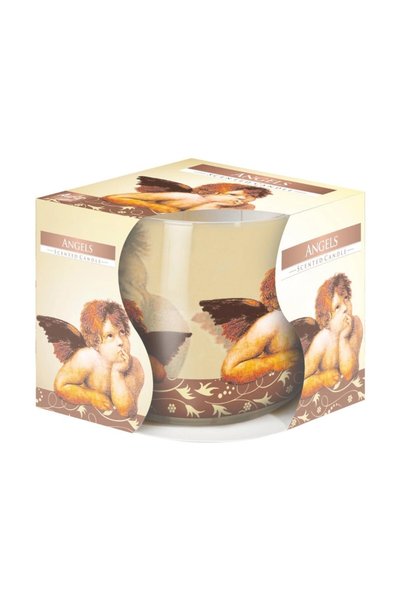 LCA Set 2 x Lumanare Parfumata in Pahar Imprimat Angels, 22 Ore