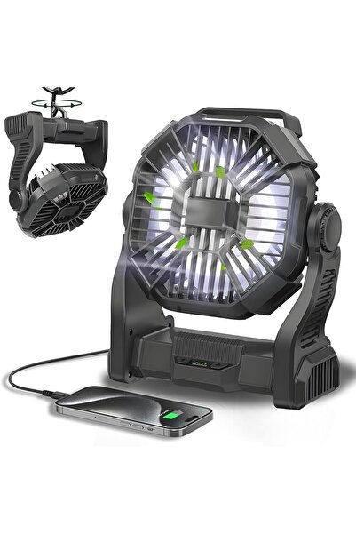 Morvena Picks Baterie de 10000mAh - Cu lanternă LED - Încărcare USB-C - Venti...