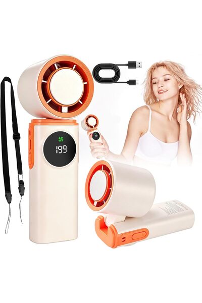 Morvena Picks Ventilator portabil de mână turbo de 6000mAh cu răcire cu gheaț...