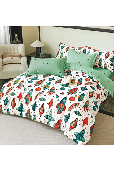 Generic Brand Double Duvet Cover Set set, 6 pieces, Stretchy sheet for mattre...