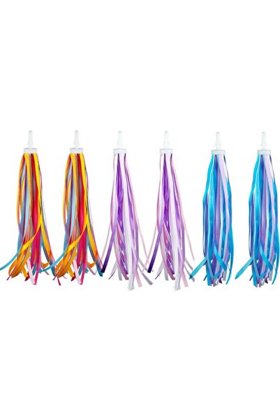 Morvena Picks 3 perechi de ciucuri colorați de 24 cm pentru ghidon de bicicle...