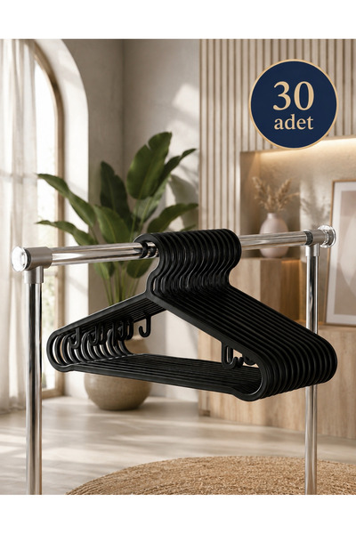 Webmall 30 Adet Elbise Askısı Etek Askısı Pantolon Askısı Bluz Askısı 30 Adet