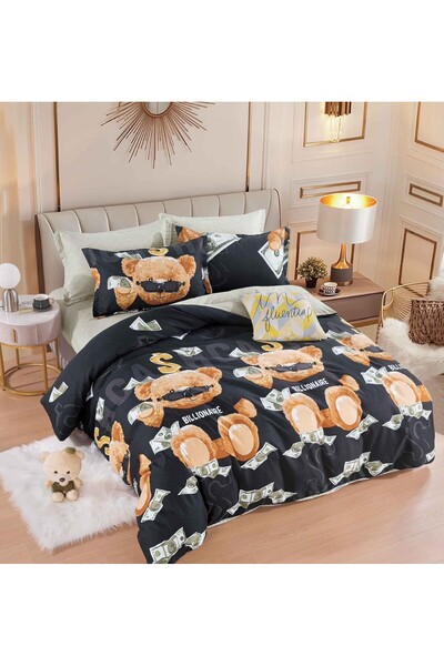 Generic Brand Double Duvet Cover Set set, 6 pieces, Stretchy sheet for mattre...