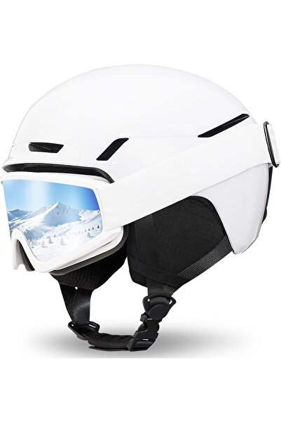 VCORDER Kit cască de schi VCOROS cu ochelari de schi DXH816 pentru schi și sn...