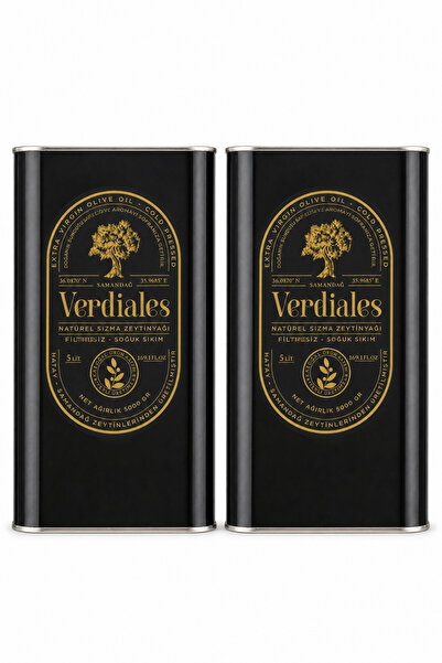 Verdiales Olgun Hasat Soğuk Sıkım Naturel Sızma Zeytinyağı 5 lt x 2 Adet Tene...
