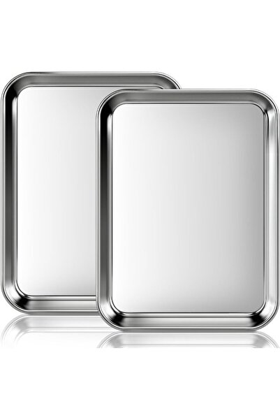 Morvena Picks Set de două tăvi de copt din oțel inoxidabil - o tavă de copt (...