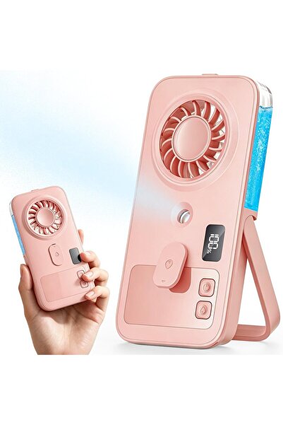 Morvena Picks Ventilator portabil mini cu pulverizare de apă – mic, cu 4 vite...