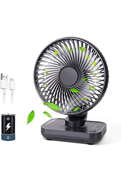 Morvena Picks Ventilator de birou compact - Baterie reîncărcabilă de 3600mAh ...