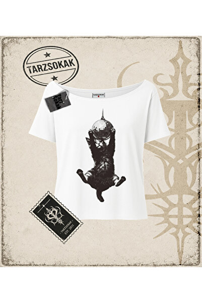 Tarzsokak Gothic & Grunge ULIČNA ODEĆA MAČKA RETRO (6) Majica sa lađastim izr...