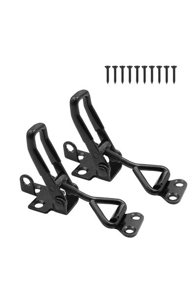 Morvena Picks Set de 2 cleme de blocare reglabile negre pentru containere, ză...