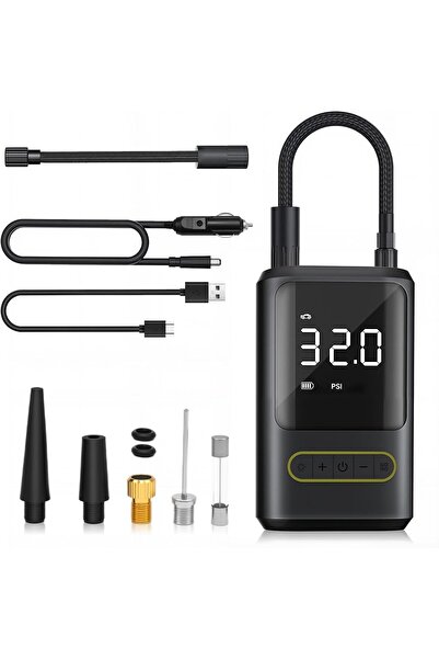 Morvena Picks Afișaj LED, Pompă portabilă pentru anvelope, Încărcare USB, bic...