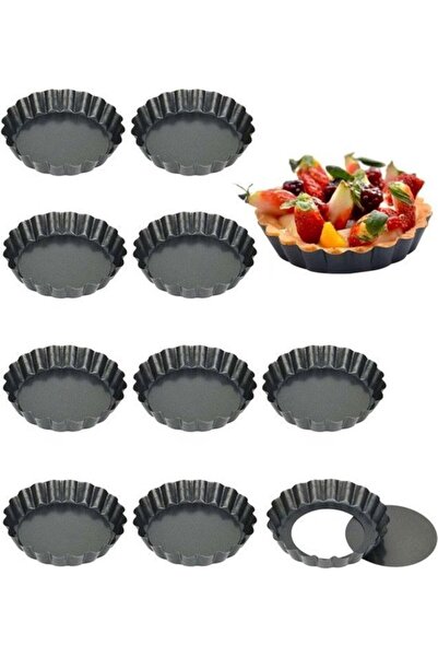 Morvena Picks Forme mini pentru tarte - Set de 10 - Bază detașabilă - Strat a...