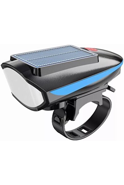 Morvena Picks Lumină solară pentru bicicletă cu claxon - Alarmă de 120dB și r...