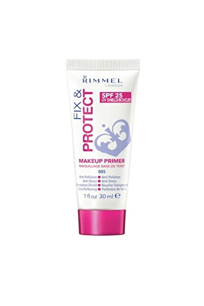 Rimmel London Fix & Protect 005 Transparent SPF 25 Bază de machiaj, 30 g