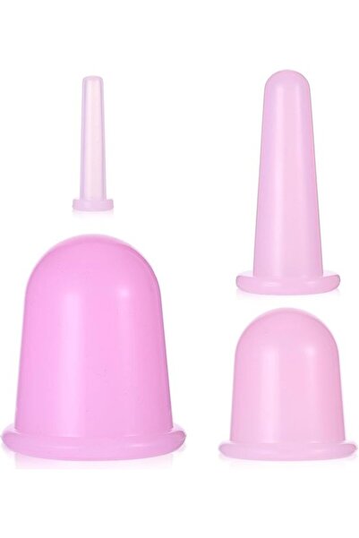 Morvena Picks Set de 4 ventuze faciale, ventuze de silicon cu vid pentru masa...