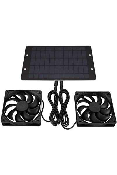Morvena Picks Set ventilator solar de 10W, cu două ventilatoare, potrivit pen...