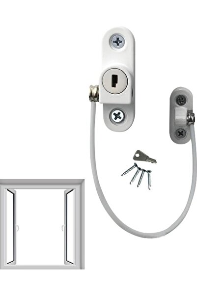 Morvena Picks Limitator pentru fereastră glisantă metalică / Set de siguranță...