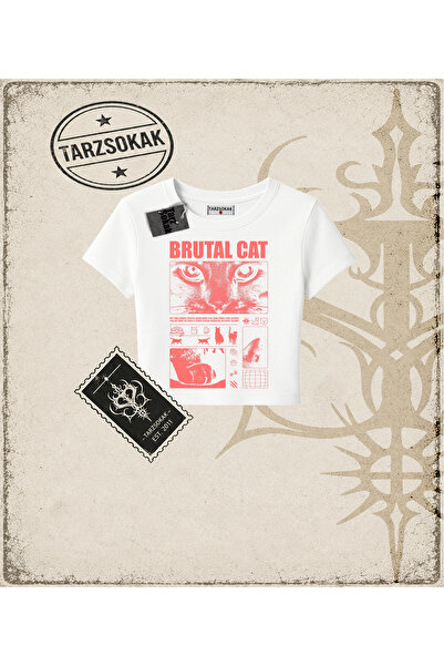 Tarzsokak Gothic & Grunge ULIČNA ODEĆA BRUTAL CAT Dječja Majica