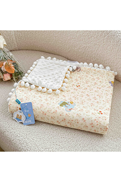 JOJO HOME Κουβέρτα για παιδιά και βρέφη με φούντες, 100% Βαμβάκι, σε συσκευασ...