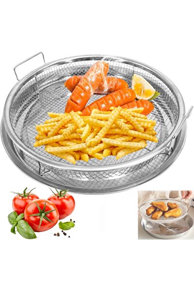 Morvena Picks Coș pentru Airfryer - Set de 2 - 26cm - Tavă pentru filtrarea u...