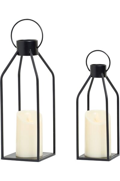 Morvena Picks Lanterne decorative în stil modern rustic - Lumânări din metal ...