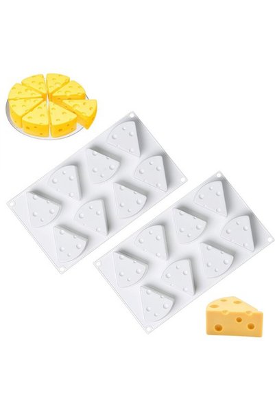 Morvena Picks Set de 2 forme din silicon alb cu 8 cavități pentru deserturi t...