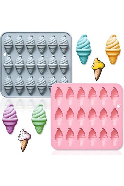 Morvena Picks Mini forme din silicon pentru cornete de înghețată și fondant -...