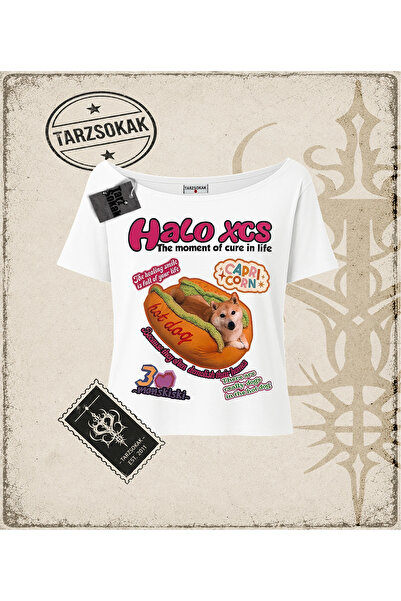 Tarzsokak Gothic & Grunge STREETWEAR Halo Xcs Hot Dog unisex majica sa lađast...