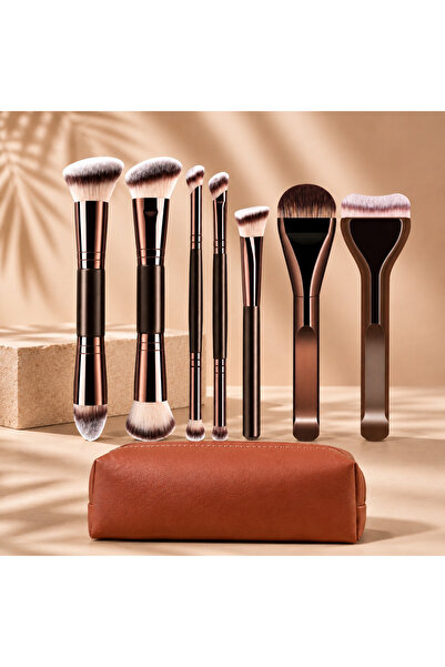 choice2 7pcs Professional Dual-Ended Makeup Brush Set Includes Foundation Bru...
