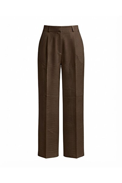 Bade Butik Brown Pleated Palazzo Trousers