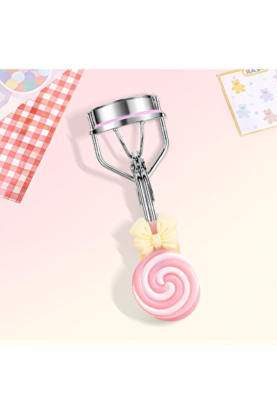 Choice5 Pink 1pc 1/6/16pcs Lollipop Handle Eyelash Curler with Replaceable Ad...