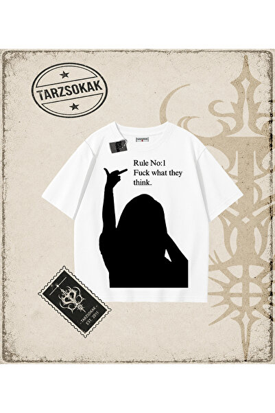 Tarzsokak Gothic & Grunge ULIČNA ODEĆA PRAVILO BR. 1 JEBI ŠTA ONI MISLE T-Shirt