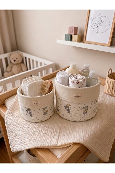 Nünüco atelier 2-Piece Multi-Purpose Baby Room Organizer Basket