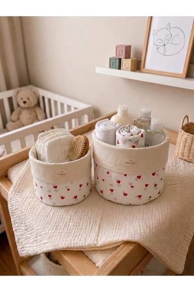 Nünüco atelier 2-Piece Multi-Purpose Baby Room Organizer Basket