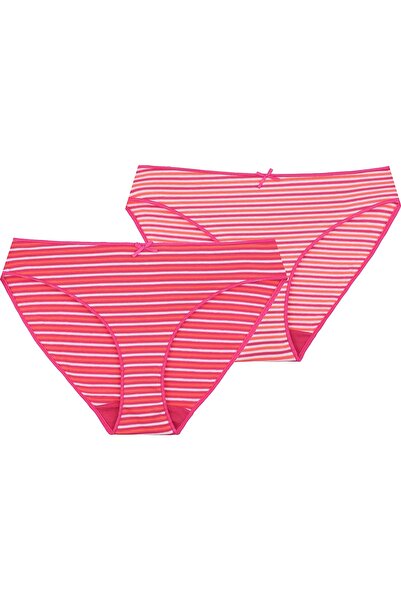 Generic Brand Set 2 slipi dama, Bumbac, Rosu, XL