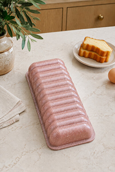 Enza Ayla Baton Rose Gold Döküm Kek Kalıbı 26x14 Cm