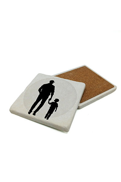 Sadrazam Dad Printed Natural Stone Coaster 10X10 1G-Dads1